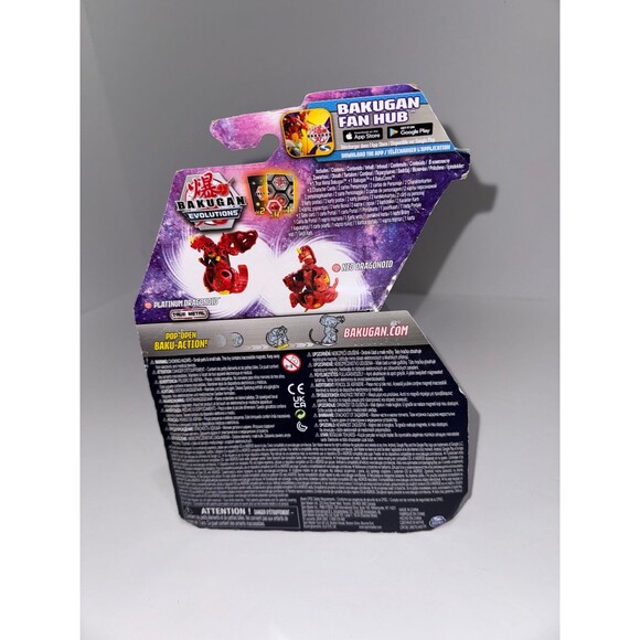 Bakugan Red DRAGONOID & NEO-DRAGONOID Red Pyrus WALMART 2-PACK Evolutions NEW - Picture 4 of 6